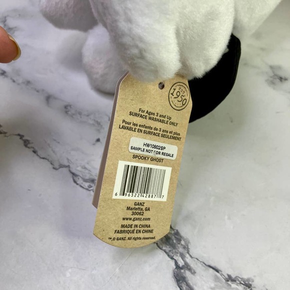 Ganz Spooky Ghost Bat Wings 7.25" Plush Halloween Toy - Picture 4 of 5